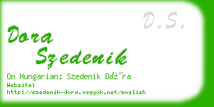 dora szedenik business card